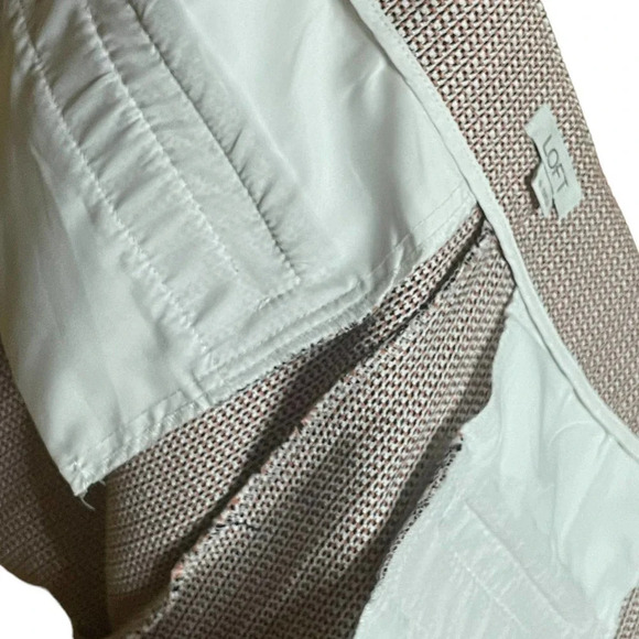 Loft Women's Classic 4-Pocket Shorts Herringbone Style Pattern Size 0 - Picture 6 of 8